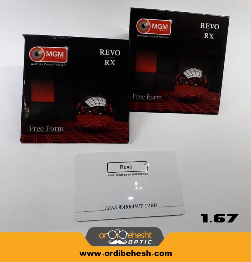 عدسی عینک فتو تدریجی ترانزیشن 1.67 revo