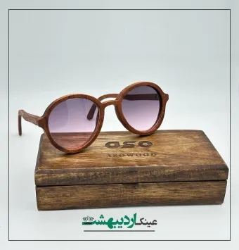 عینک آفتابی مردانه چوبی کد 014✔️