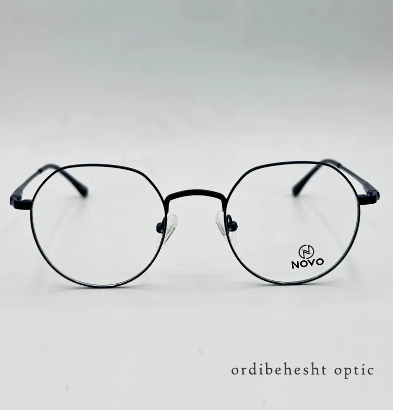 عینک گرد فلزی NOVO مدل N-440 | فریم سبک و مقاوم روزمره
