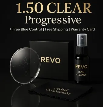 عدسی تدریجی REVO دوکانون 1.50 سفید + بلوکنترل رایگان