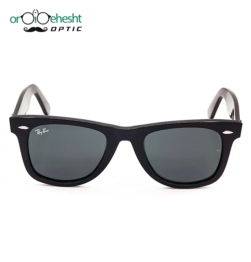 عینک آفتابی ریبن (Ray-Ban) مدل ویفرر کلاسیک (Wayfarer) مشکی | عدسی G-15 اورجینال