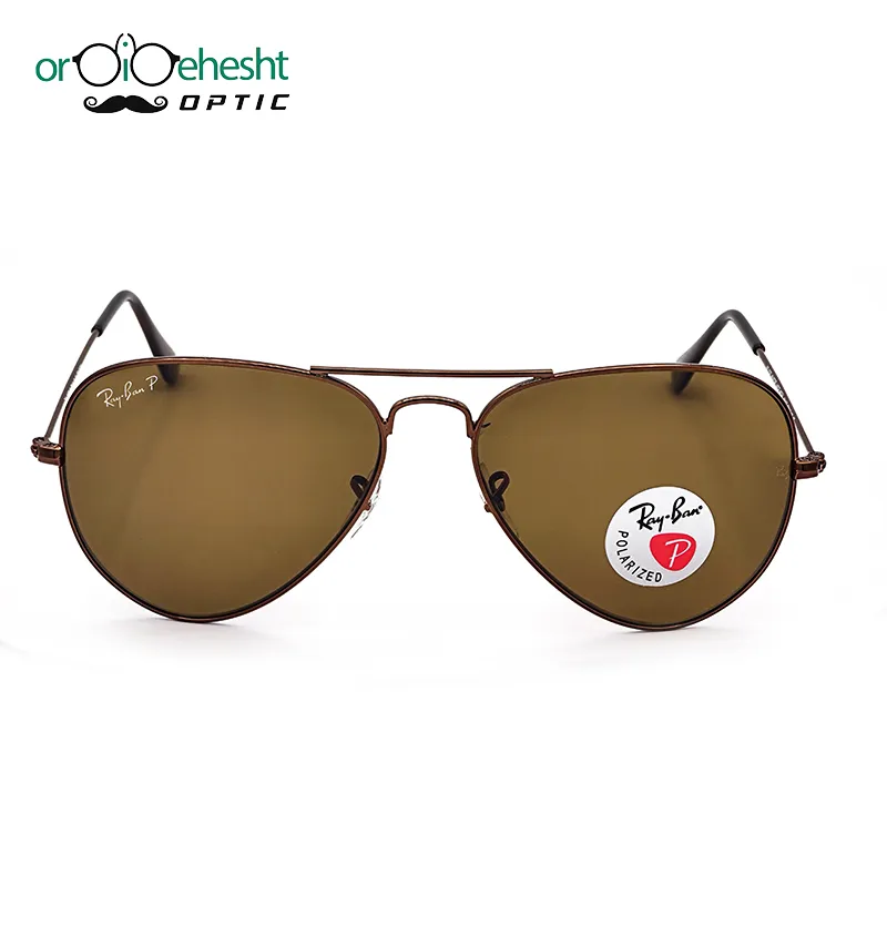 عینک آفتابی ریبن خلبانی (Aviator) پلاریزه - فریم برنزی