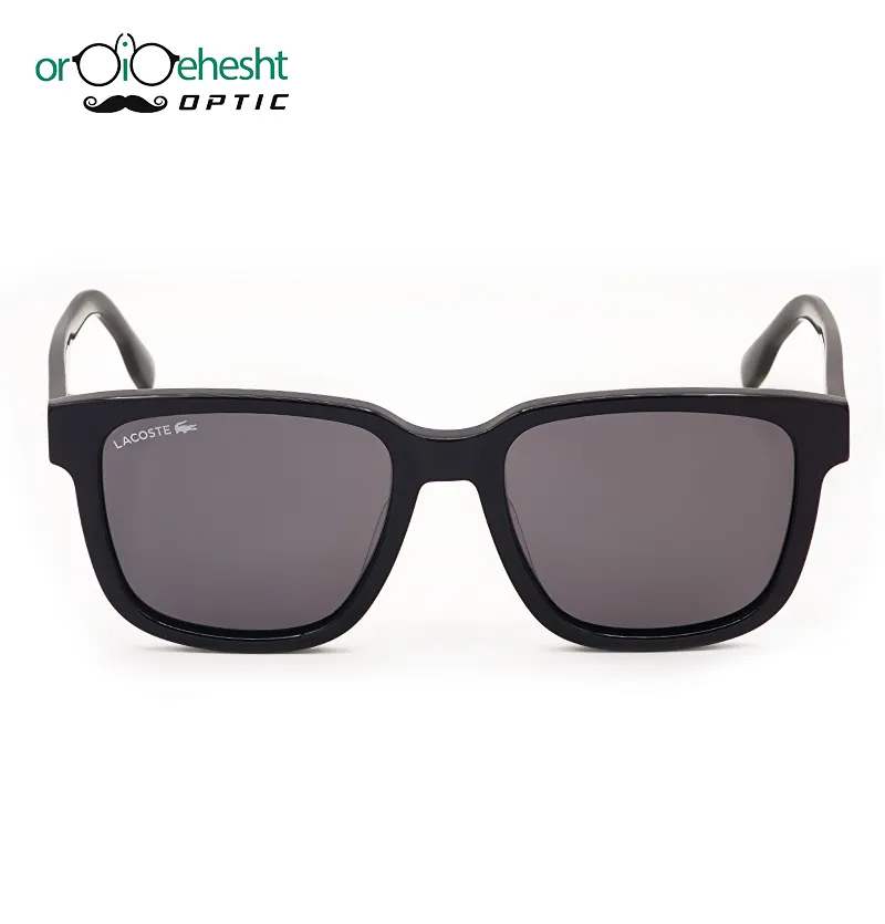 عینک آفتابی لاگست (Lacoste) فریم مشکی کلاسیک | لنز مشکی UV400 | مدل اسپرت–مینیمال