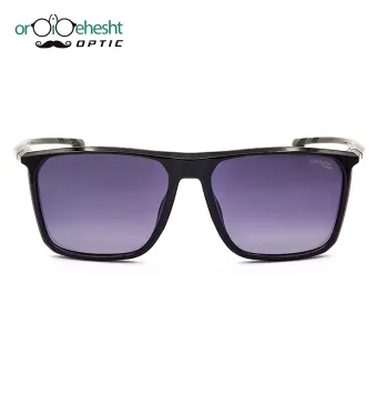 عینک آفتابی Carrera مردانه | فریم مشکی‌ نقره‌ای | لنز دودی UV400 | مدل اسپرت مستطیلی