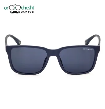 عینک آفتابی امپوریو آرمانی سرمه‌ای مات | لنز دودی UV400 | مدل مستطیلی اسپرت