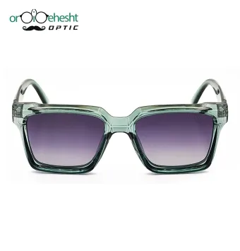 عینک آفتابی فشن شفاف سبز مدل D2538P با لنز بنفش گرادیانت