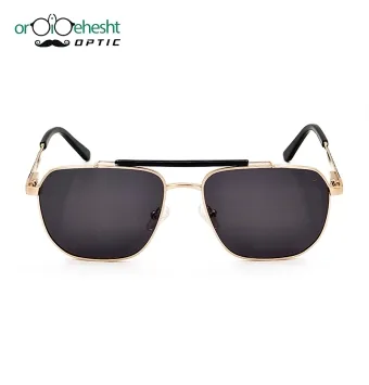 عینک آفتابی فلزی طلایی مدل 6637 طرح DUTTI با لنز مشکی UV400