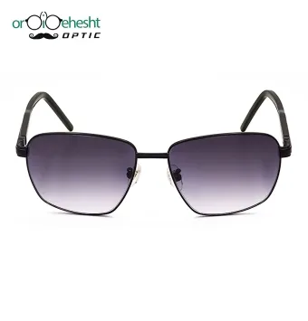 عینک آفتابی فلزی مشکی مدل 1230 طرح GUCCI با لنز طوسی گرادیانت UV400