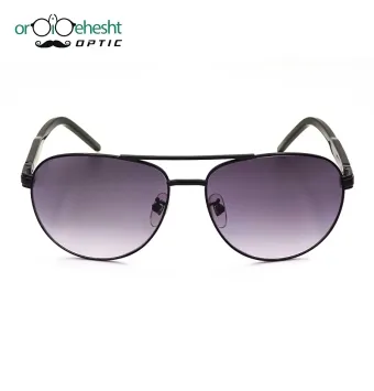 عینک آفتابی خلبانی مدل 1231 طرح GUCCI با فریم مشکی و لنز طوسی گرادیانت UV400