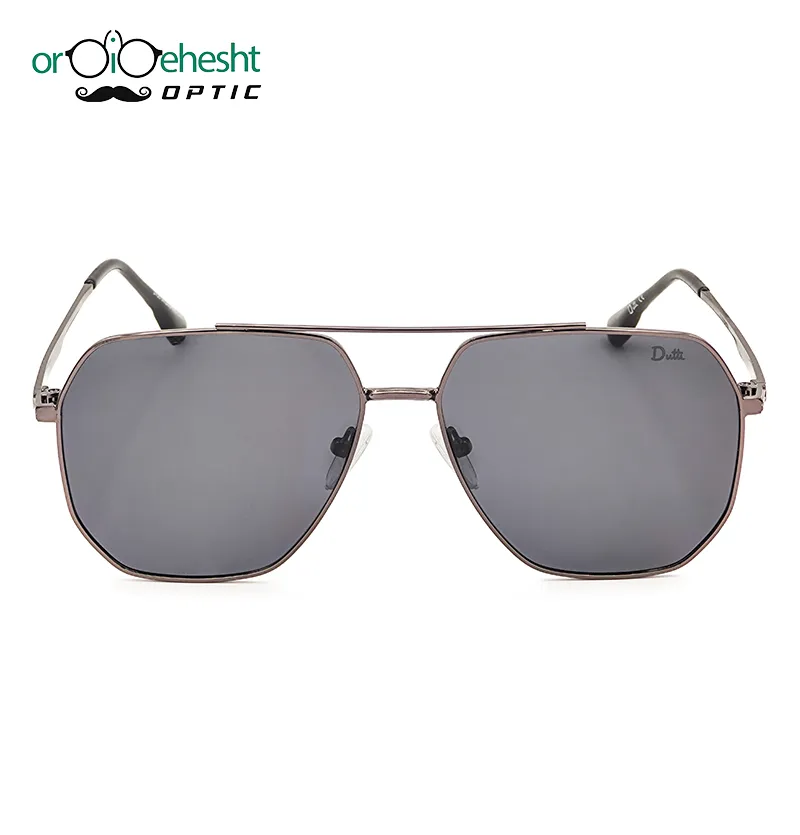 عینک آفتابی مردانه مدل 2456 طرح DUTTI با فریم گانمتال و لنز طوسی UV400