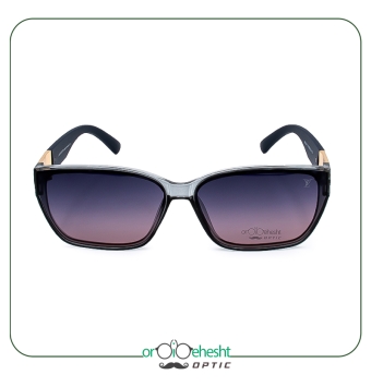 عینک آفتابی Louis Vuitton استایل مدل p88141 C8 با فریم طوسی کریستالی و دسته مشکی طلایی | UV400