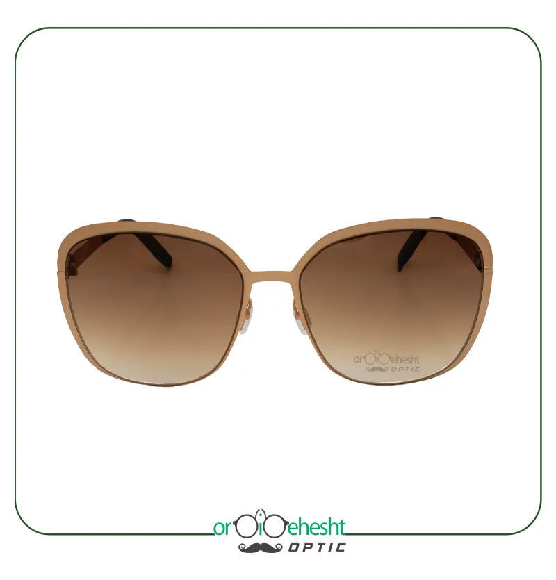 عینک آفتابی ic! berlin مدل فلزی مینیمال با لنز قهوه‌ای UV400 | اورجینال