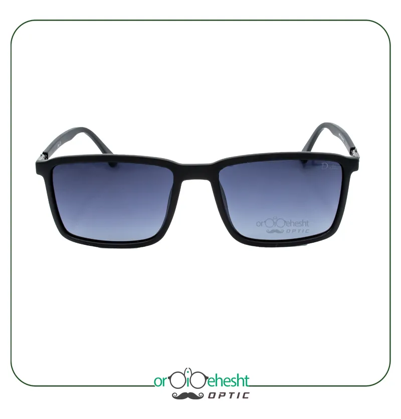 عینک آفتابی DUTTI فریم مشکی با لنز آبی گرادیانت