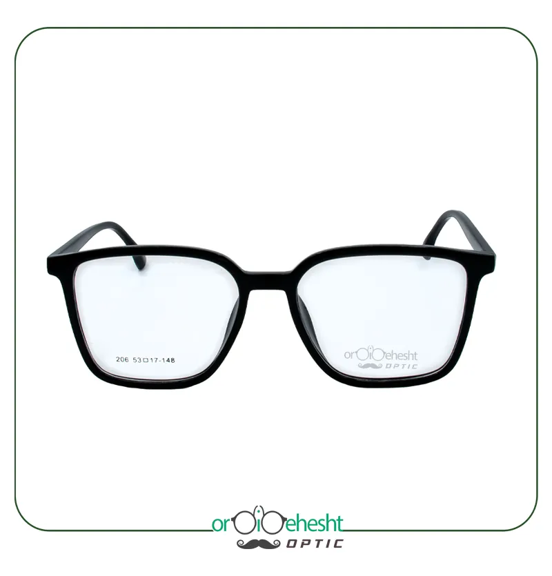 عینک طبی فریم مشکی اردیبهشت | ساده، مقاوم و روزمره