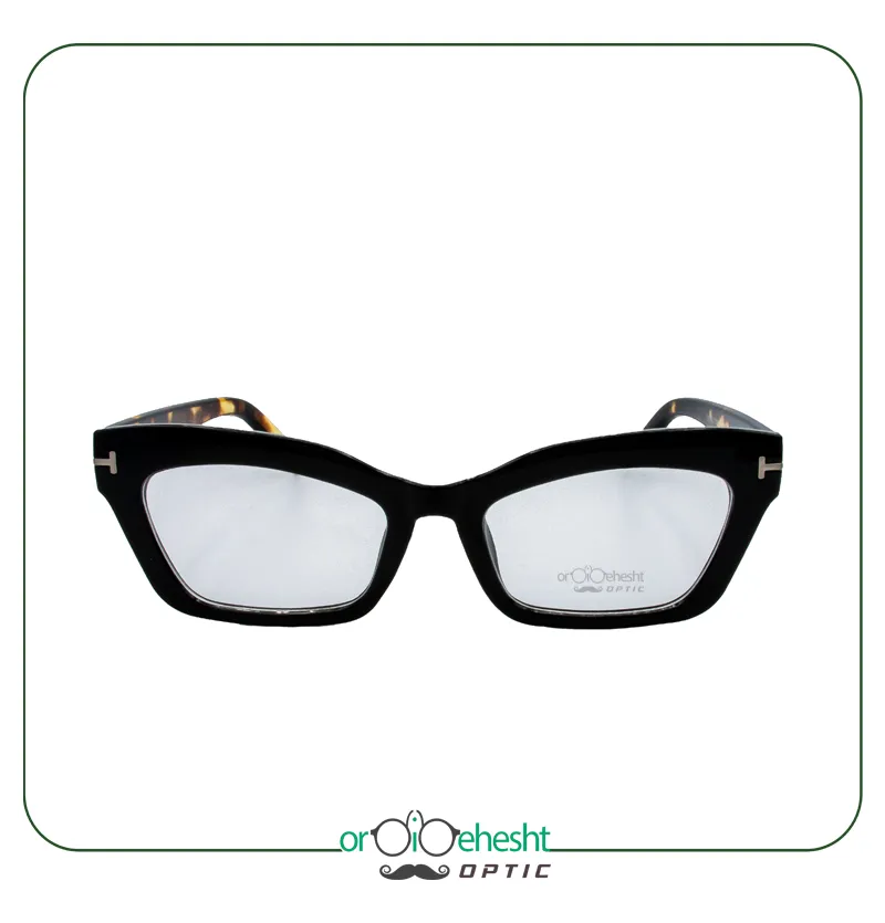 عینک طبی اردیبهشت | فریم مشکی ضخیم مستطیلی کلاسیک