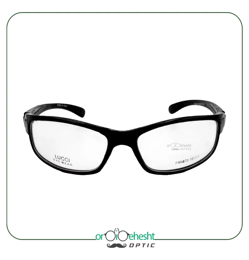 عینک طبی LUCCE | فریم مشکی مستطیلی کلاسیک