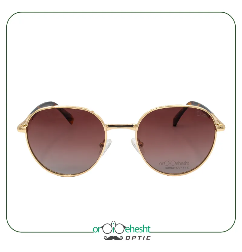 عینک آفتابی گرادیان قهوه‌ای طلایی – طراحی شیک و کلاسیک