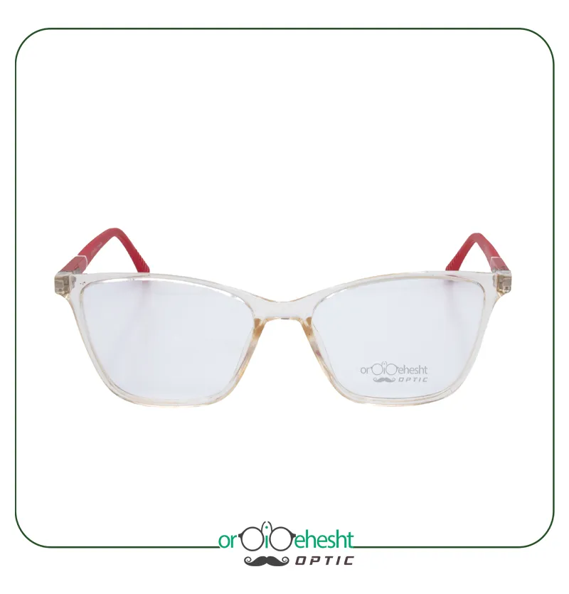 عینک طبی زنانه مربعی شفاف اردیبهشت - شیک و متفاوت