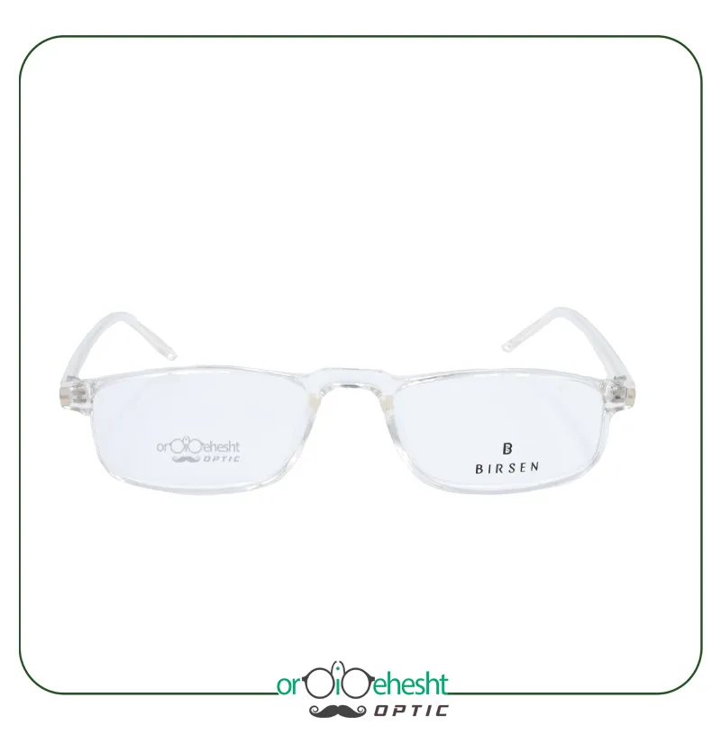 عینک طبی B BIRSEN با فریم شفاف مستطیلی | استایل مینیمال مدرن