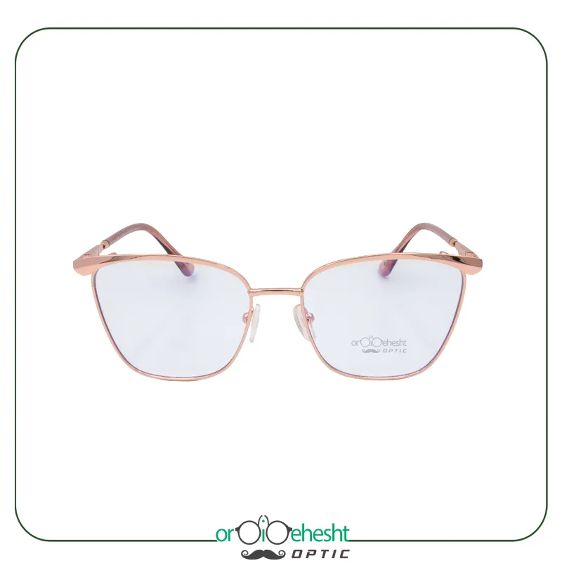 عینک طبی SPIRIT فلزی رزگلد | طراحی ظریف مربعی