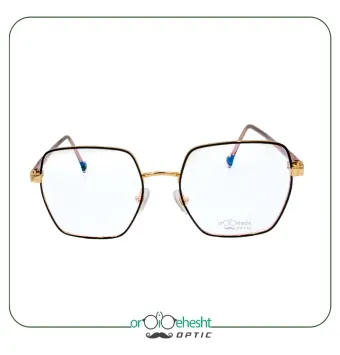 عینک طبی فلزی اردیبهشت | فریم هندسی مربعی با طراحی مدرن