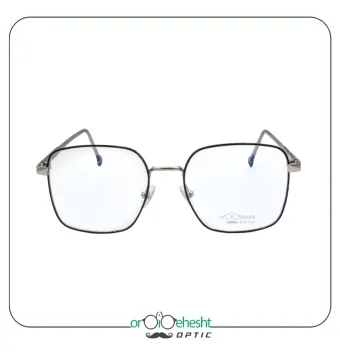 عینک طبی فلزی اردیبهشت | فریم هندسی مربعی سبک و مینیمال