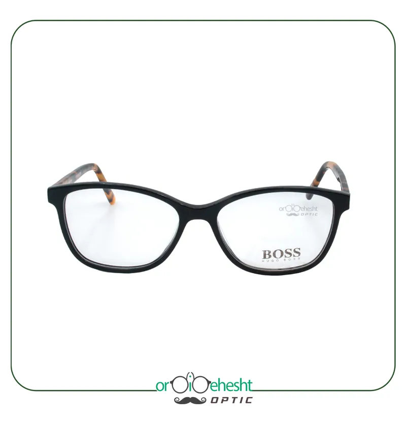 عینک طبی زنانه دسته پلنگی باریک برند هوگو باس Hugo Boss