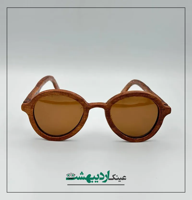 ست عینک آفتابی و ساعت مردانه چوبی 012