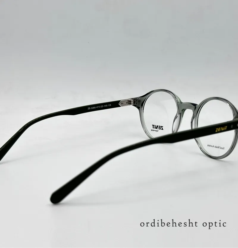 عینک طبی گرد شفاف