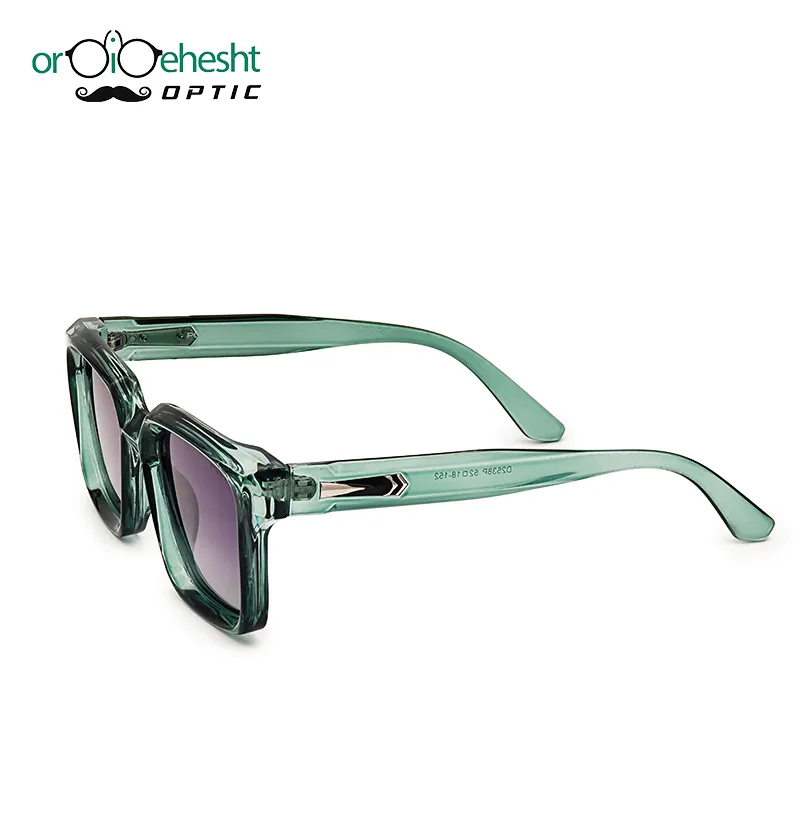 Fashion Sunglasses D2538P Ice Green Transparent Frame Purple