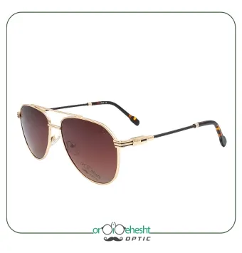 عینک آفتابی مردانه DouTi مدل S6633 C1 با فریم طلایی و لنز قه