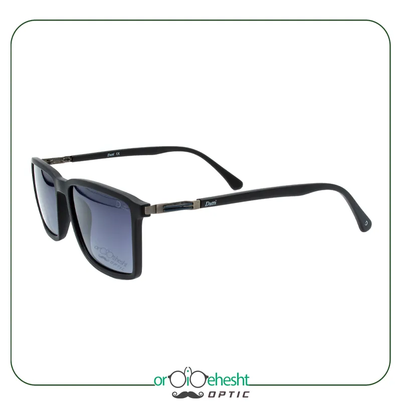 عینک آفتابی DUTTI فریم مشکی با لنز آبی گرادیانت