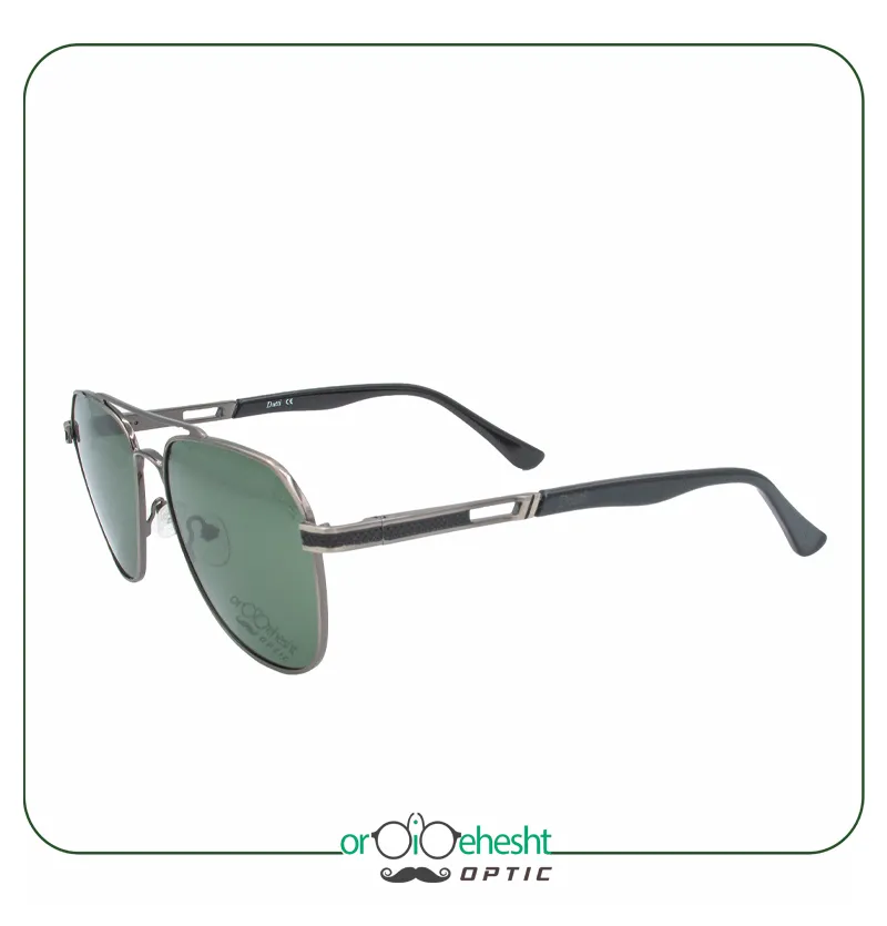 عینک آفتابی DUTTI مدل خلبانی فلزی با لنز سبز UV400 | کلاسیک و خاص