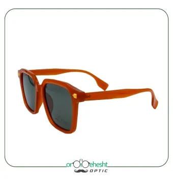 عینک آفتابی Ordibehesht | فریم عسلی مربع با لنز سبز