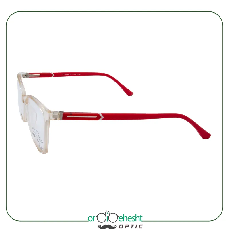 عینک طبی زنانه مربعی شفاف اردیبهشت - شیک و متفاوت