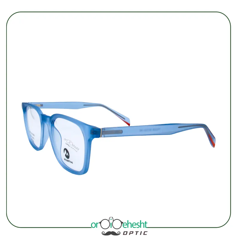 عینک طبی زنانه مربعی آبی مارتین - شیک و مدرن