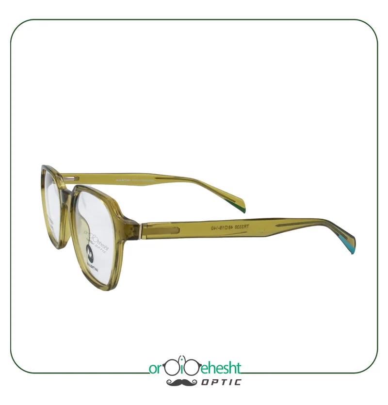 عینک طبی مردانه گرد سبز مارتین - طراحی کلاسیک و شیک