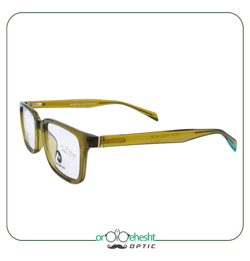 عینک طبی مردانه مربعی سبز مارتین - طراحی شیک و کاربردی