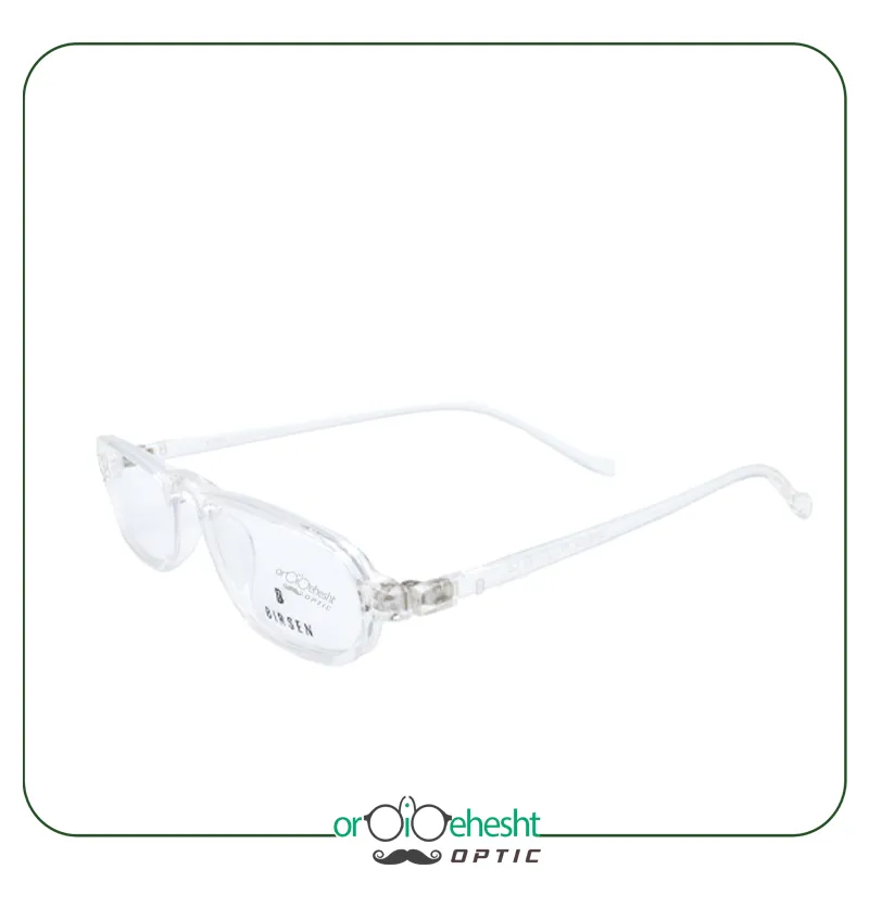 عینک طبی B BIRSEN با فریم شفاف مستطیلی | استایل مینیمال مدرن