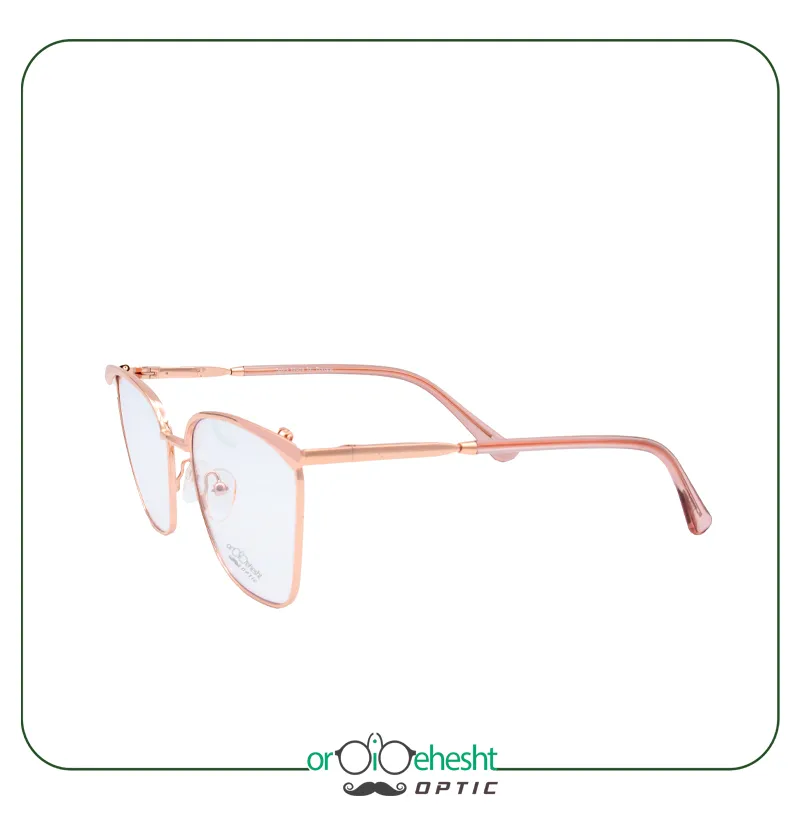 عینک طبی SPIRIT فلزی رزگلد | طراحی ظریف مربعی